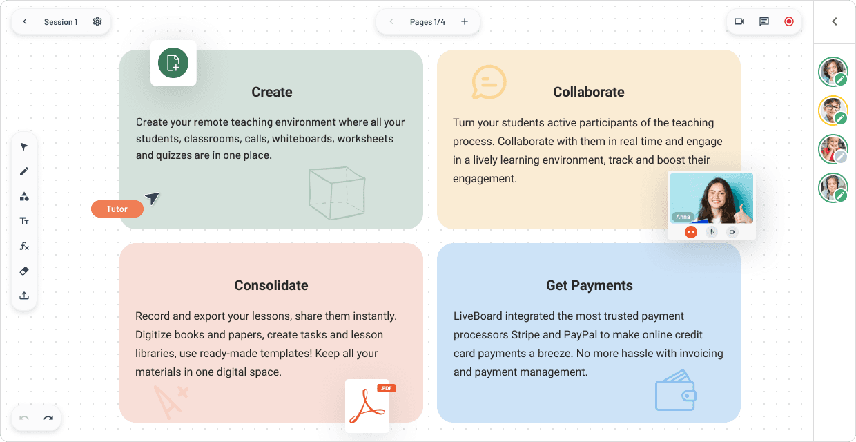 Digital Whiteboard action